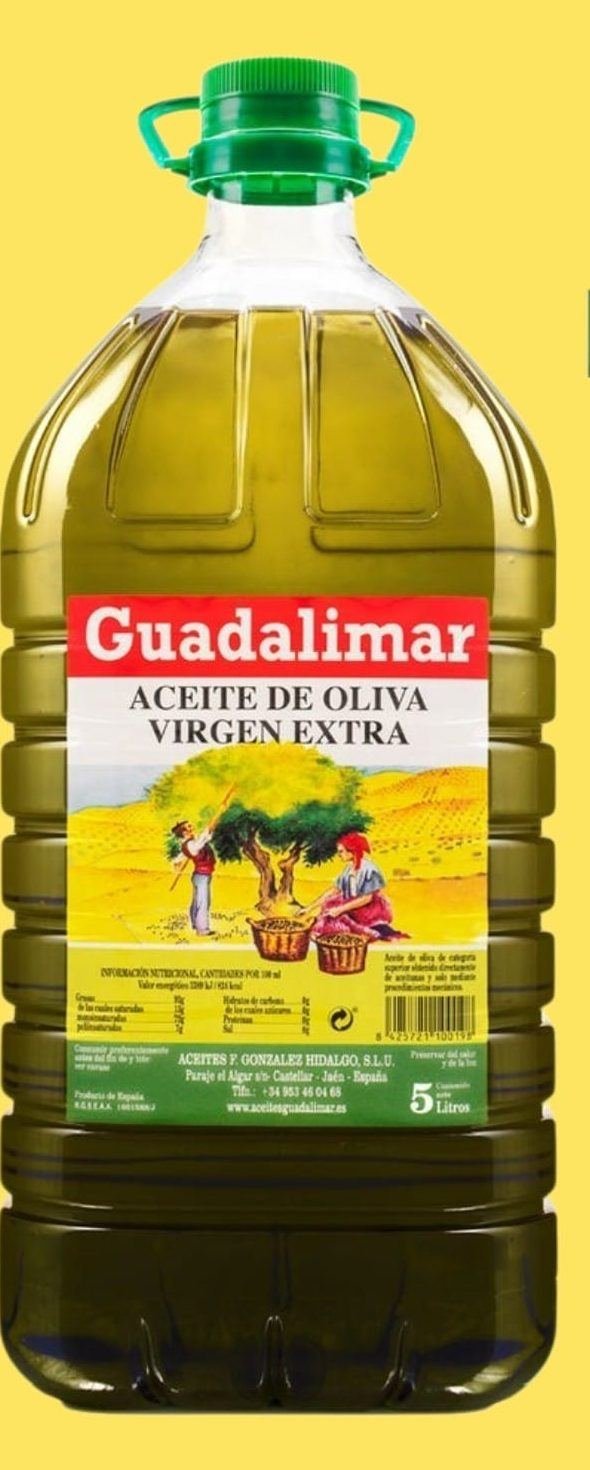 Aceite de oliva virgen extra Guadalimar, garrafa 5L